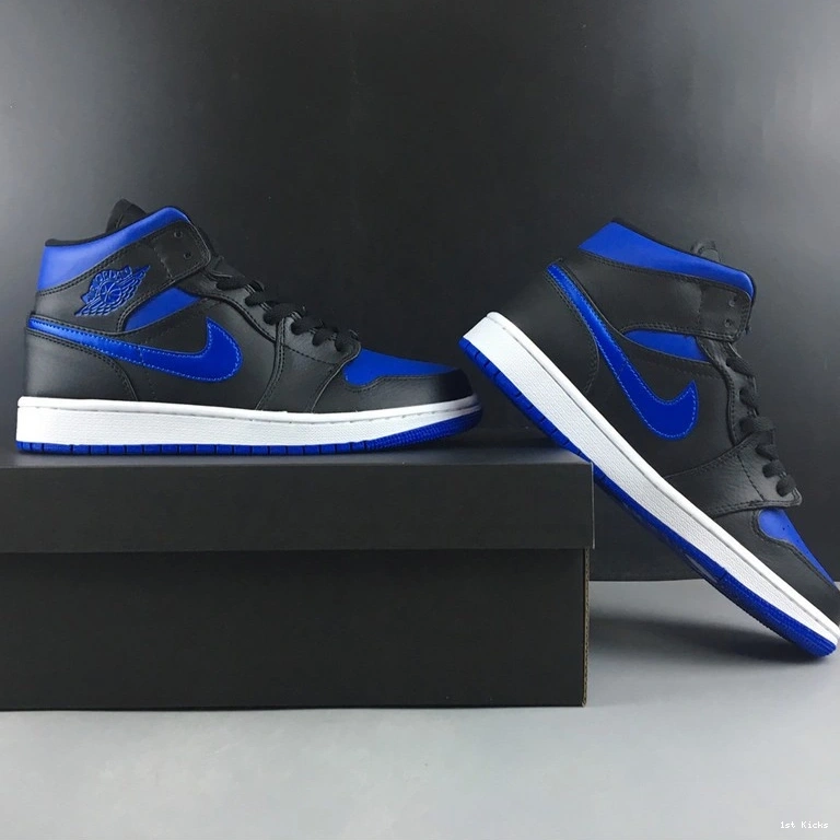 Royal Black Air Jordan Blue Mid 554724-068 1 1023